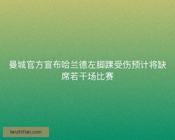 曼城官方宣布哈兰德左脚踝受伤预计将缺席若干场比赛