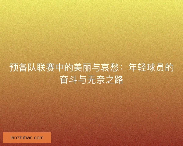 预备队联赛中的美丽与哀愁：年轻球员的奋斗与无奈之路